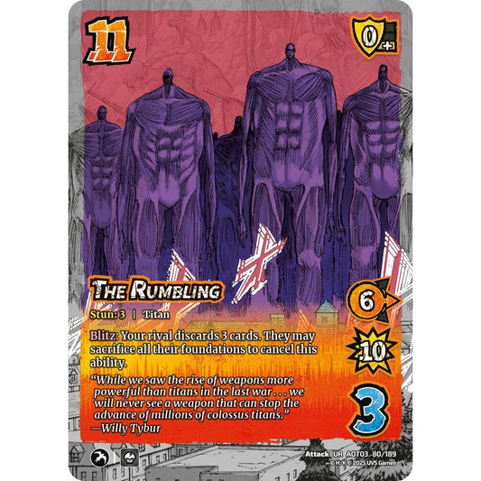 The Rumbling 80/189 AOT03 Universus Attack on Titan: Apocalypse Attack UR