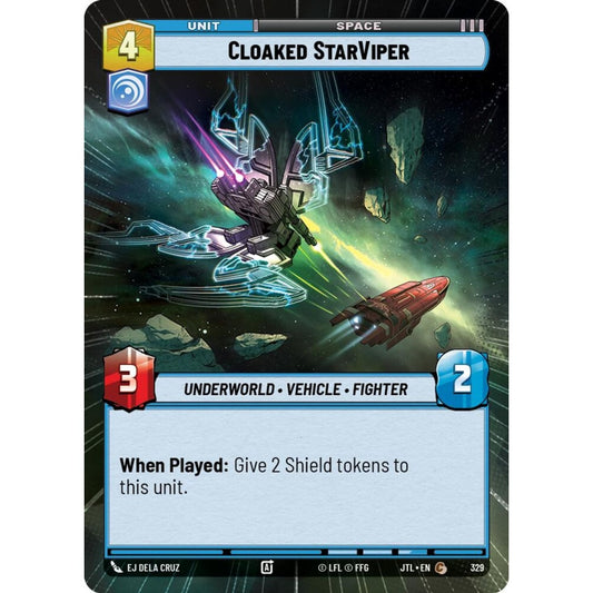 Cloaked StarViper, C, JTL 329) Hyperspace, Star Wars Unlimited