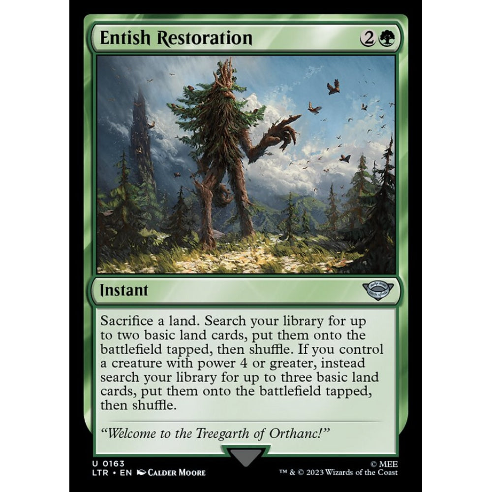Entish Restoration, uncommon, 163, Magic the Gathering, The Lord of the Rings: Tales of Middle-earth