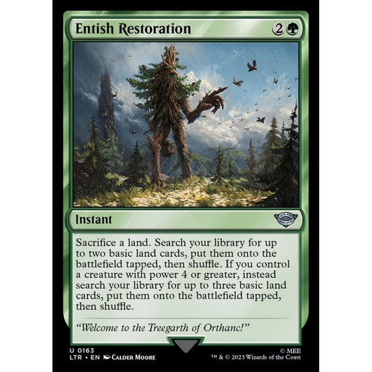 Entish Restoration, uncommon, 163, Magic the Gathering, The Lord of the Rings: Tales of Middle-earth