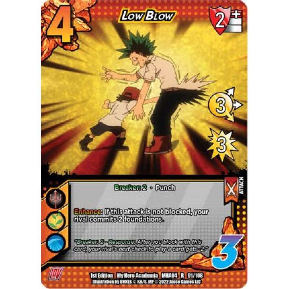 Low Blow, 091/108, R, UniVersus, MHA04 League of Villains