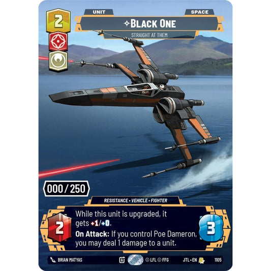 Black One, R, JTL 1105) Prestige Serialized, Star Wars Unlimited