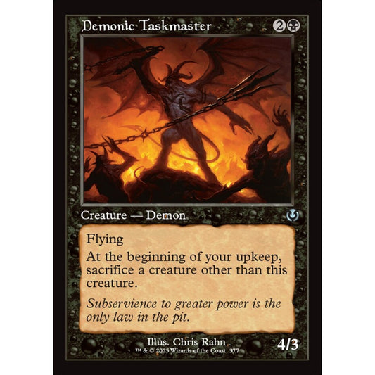 Demonic Taskmaster, 377, uncommon, Magic: The Gathering, Innistrad Remastered