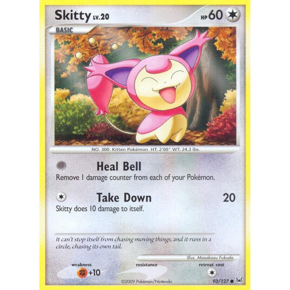 Skitty Common 93/127 Pokemon Card Game Platinum
