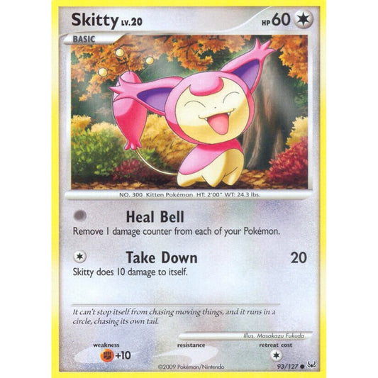 Skitty Common 93/127 Pokemon Card Game Platinum