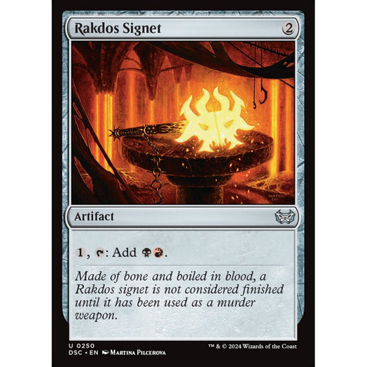 Rakdos Signet, 250, uncommon, Magic: The Gathering, Duskmourn: House of Horror