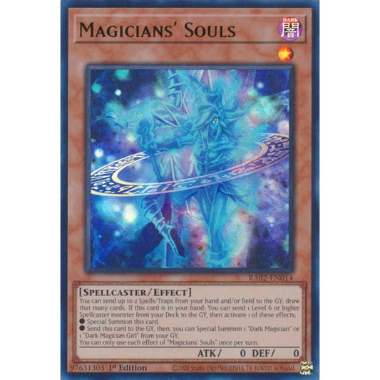 Magicians' Souls RA02-EN014 Ultra Ultra Rare Yu-Gi-Oh 25th Anniversary Rarity Collection II in Art
