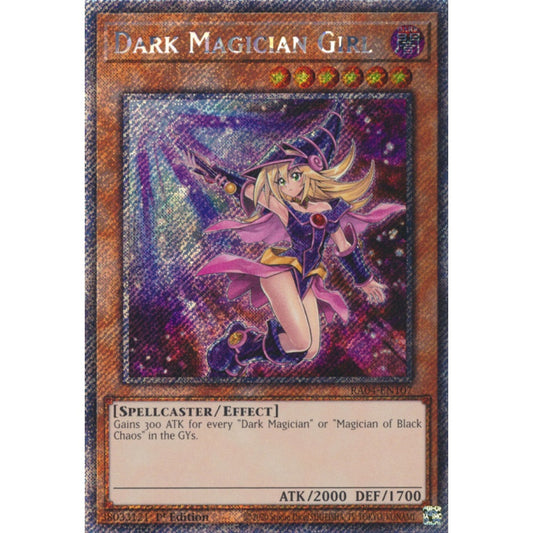 Dark Magician Girl RA04-EN107 Platinum Platinum Secret Rare Yu-Gi-Oh Quarter Century Stampede in 7th Art Art