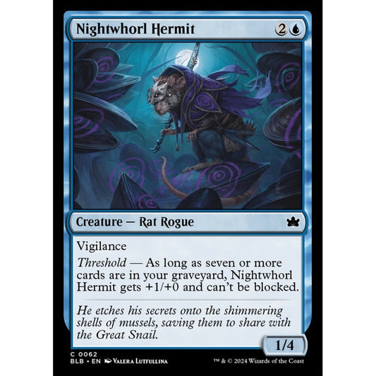 Nightwhorl Hermit, 62, common, Magic: The Gathering, Bloomburrow