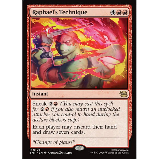 Raphael's Technique rare 105 Magic the Gathering Teenage Mutant Ninja Turtles