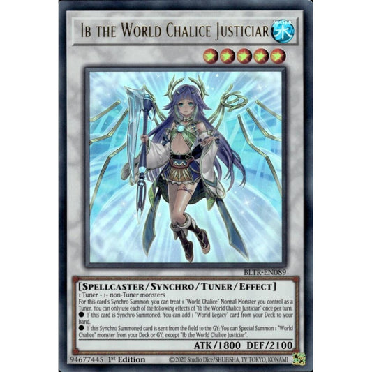 Ib the World Chalice Justiciar BLTR-EN089 Ultra Yu-Gi-Oh Battles of Legend: Terminal Revenge