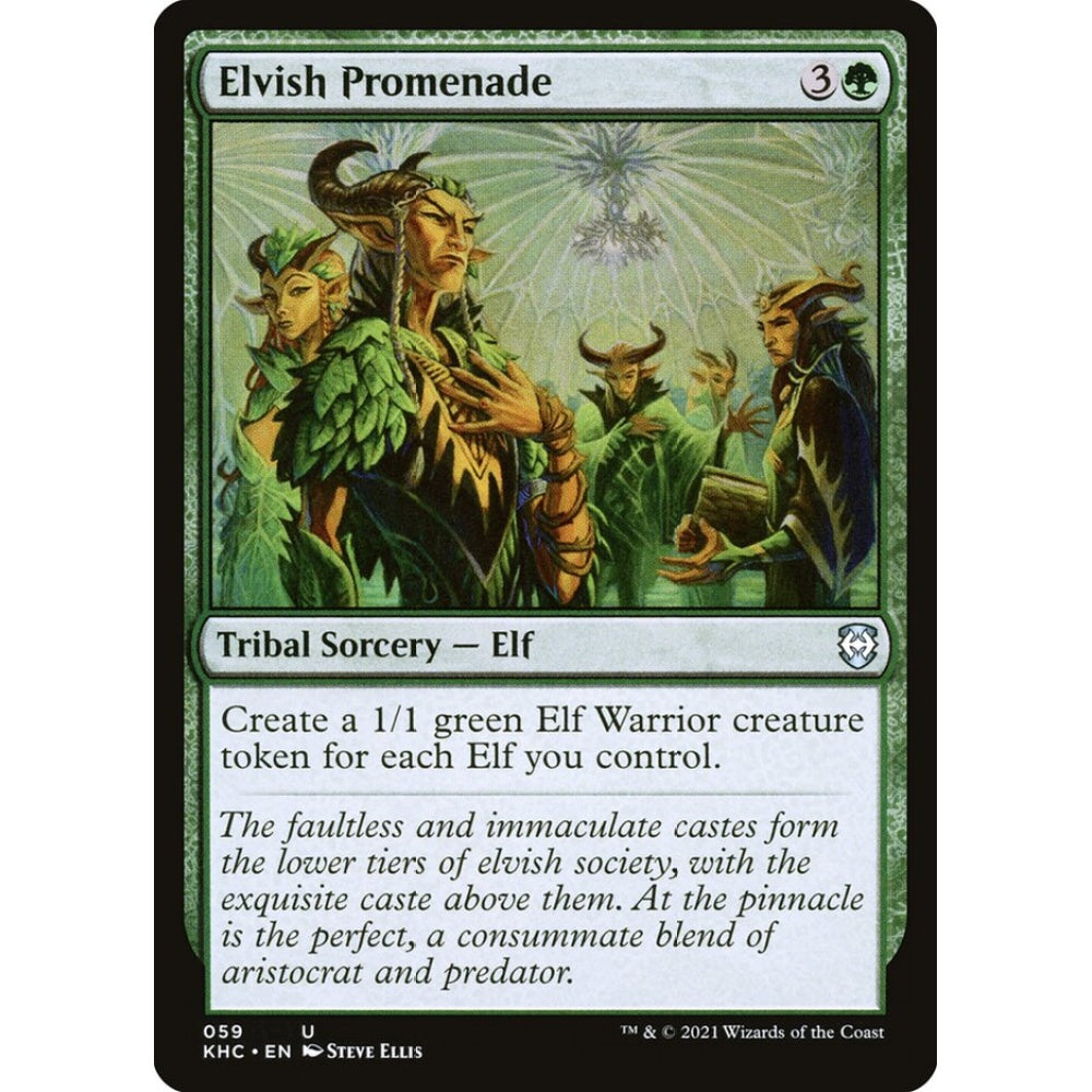 Elvish Promenade uncommon 59 Magic the Gathering Kaldheim Commander