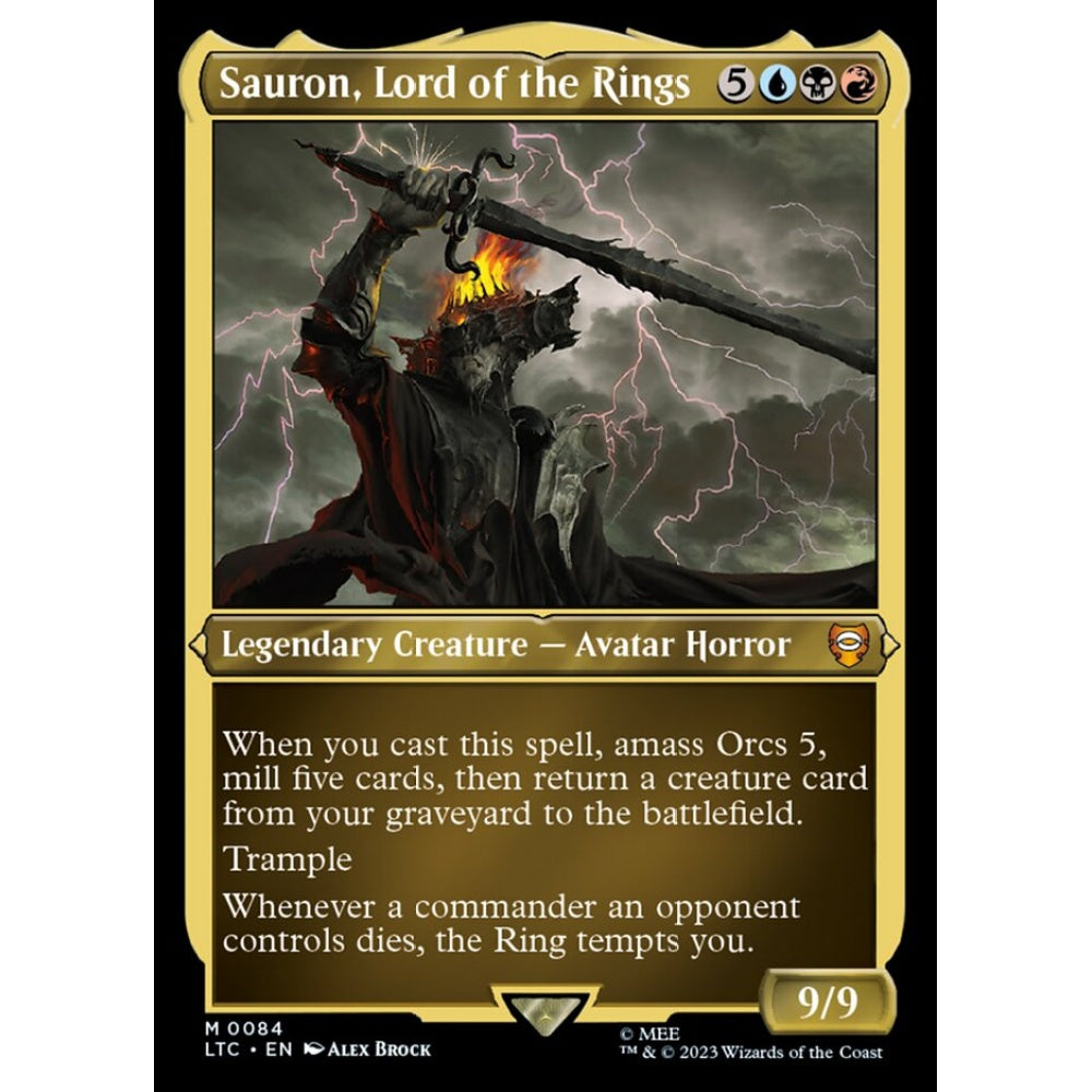 Sauron, Lord of the Rings, mythic, 84, Magic the Gathering, Tales of Middle-earth Commander