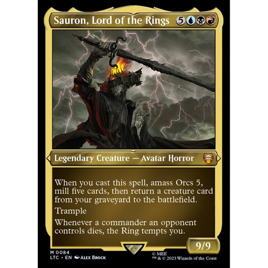 Sauron, Lord of the Rings, mythic, 84, Magic the Gathering, Tales of Middle-earth Commander