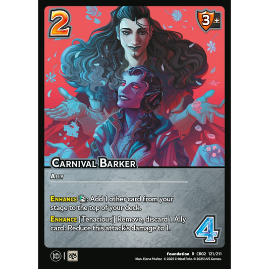 Carnival Barker, 121/211, CR02, Universus, Critical Role: Heroes Of Exandria, Foundation, R