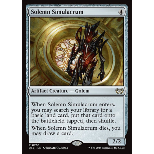 Solemn Simulacrum, 253, rare, Magic: The Gathering, Duskmourn: House of Horror