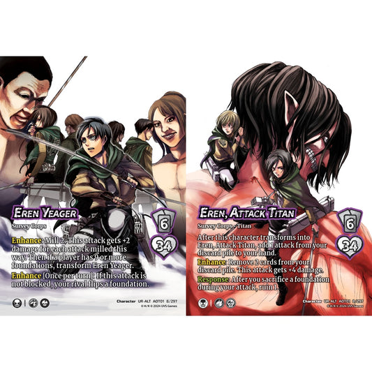 Eren Yeager//Eren, Attack Titan, 8/297, CH-UR-ALT, UniVersus, Attack on Titan: Battle for Humanity