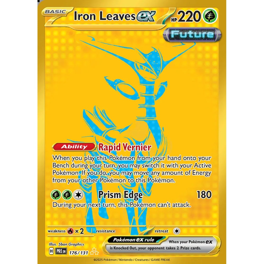 Iron Leaves ex Hyper Rare 176/131 Pokemon Card Game Prismatic Evolutions