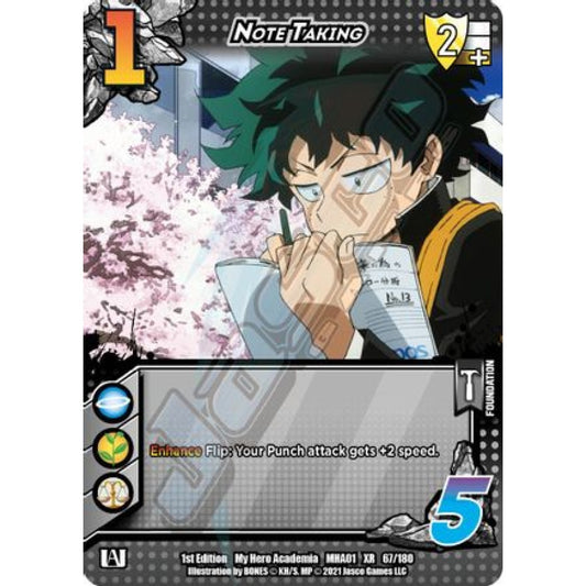 Note Taking, 67/180, XR, UniVersus, MHA01 My Hero Academia