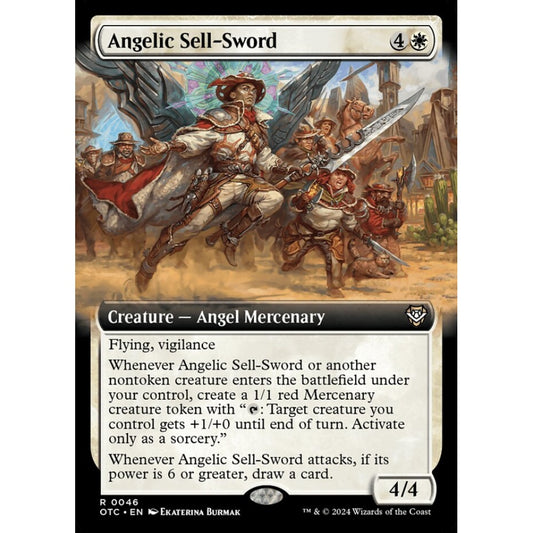 Angelic Sell-Sword, 46, rare, Magic: The Gathering, Outlaws of Thunder Junction