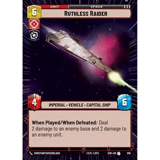 Ruthless Raider, 398, U, Star Wars Unlimited, Sparks Of Rebellion