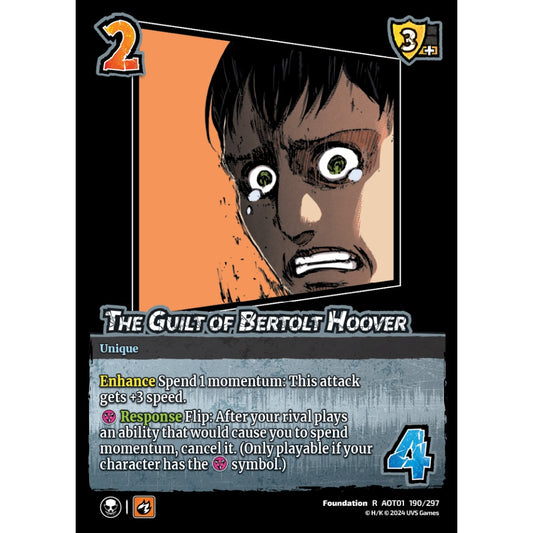 The Guilt of Bertolt Hoover, 190/297, R, UniVersus, Attack on Titan: Battle for Humanity