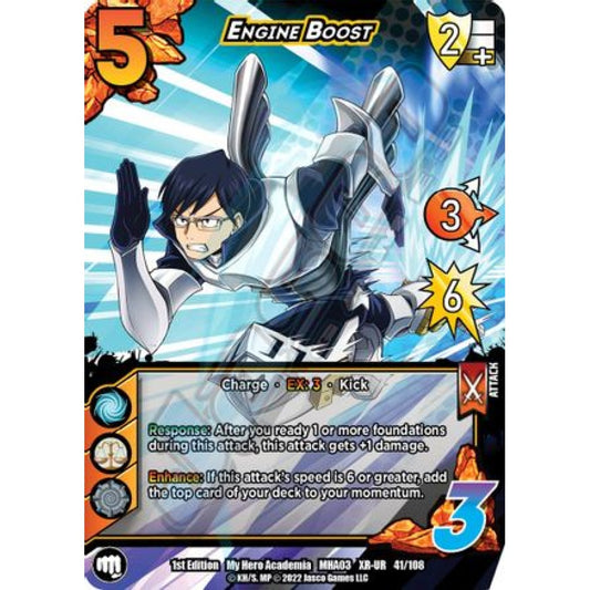 Engine Boost, 41/108, XR-UR, UniVersus, MHA03 Heroes Clash