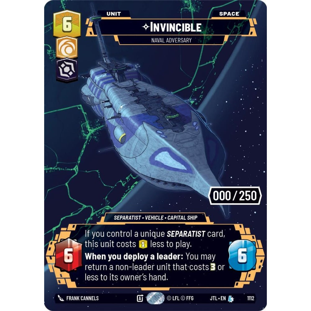 Invincible, L, JTL 1112) Prestige Serialized, Star Wars Unlimited