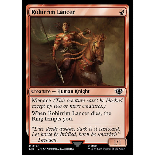 Rohirrim Lancer, common, 146, Magic the Gathering, The Lord of the Rings: Tales of Middle-earth