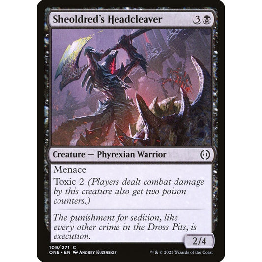 Sheoldred's Headcleaver, common, 109, Magic the Gathering, Phyrexia: All Will Be One