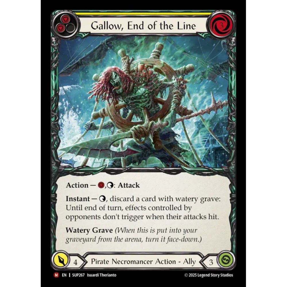 Gallow, End of the Line SUP267 Majestic Flesh & Blood Trading Card Game Super Slam in Regular Art
