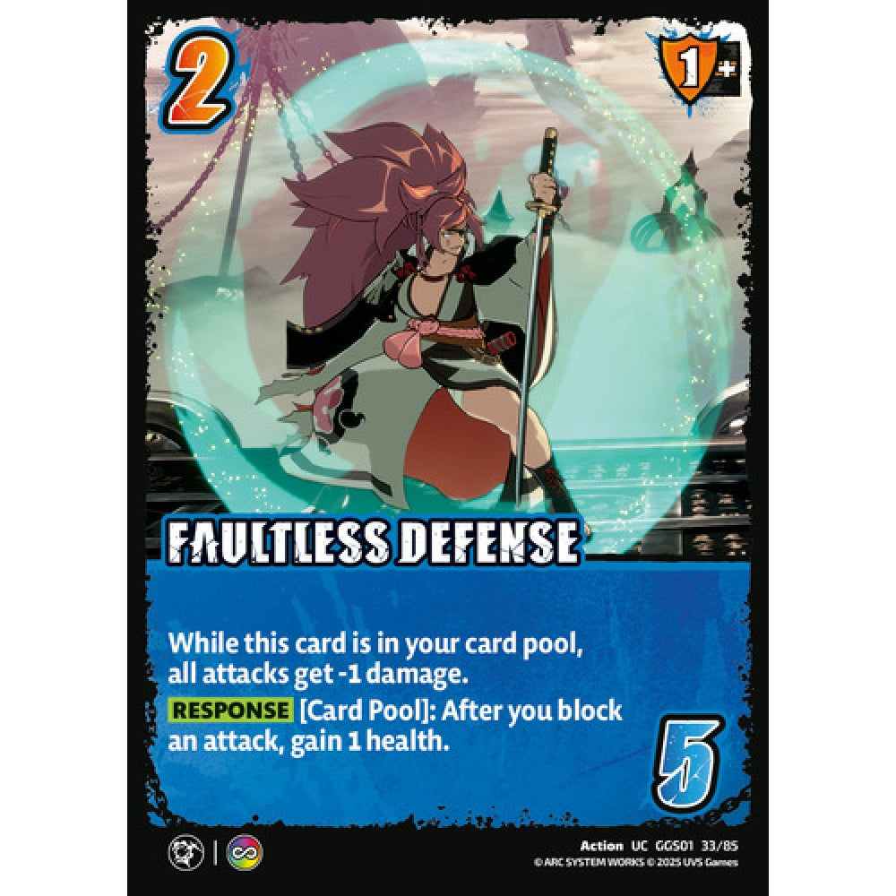 Faultless Defense 33/85 Universus Card Game Guilty Gear -Strive- UC Non-Foil
