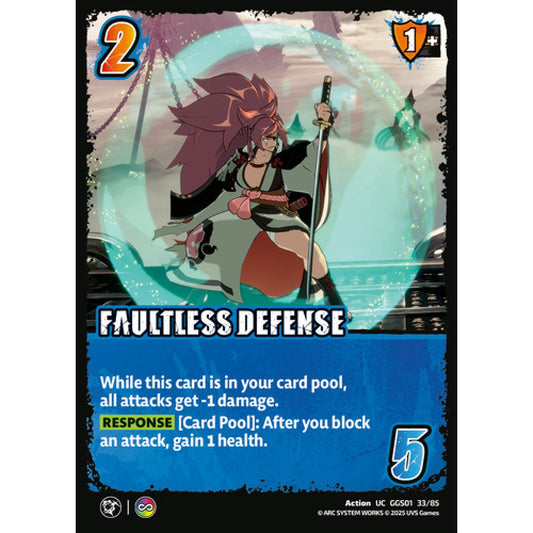 Faultless Defense 33/85 Universus Card Game Guilty Gear -Strive- UC Non-Foil