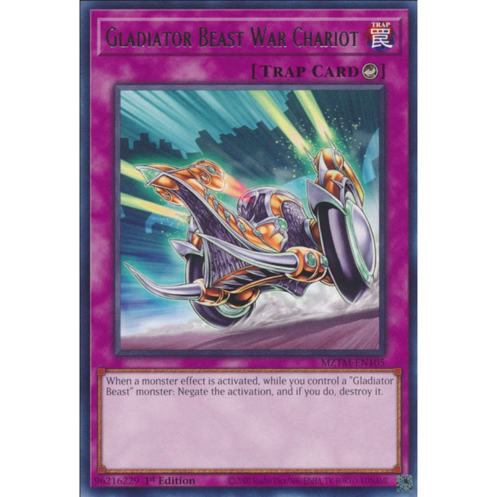 Gladiator Beast War Chariot, MZTM-EN105, Rare, Yu-Gi-Oh, Maze of the Master