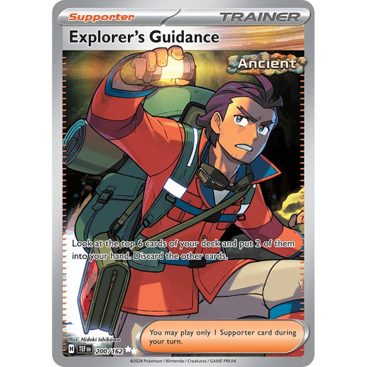 Explorer's Guidance Ultra Rare 200/162 Pokemon Card Game Temporal Forces