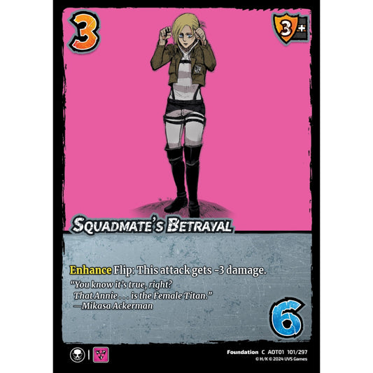 Squadmate's Betrayal, 101/297, C, UniVersus, Attack on Titan: Battle for Humanity