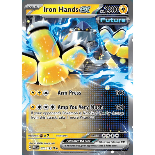 Iron Hands ex Double Rare 070/182 Pokemon Card Game Paradox Rift