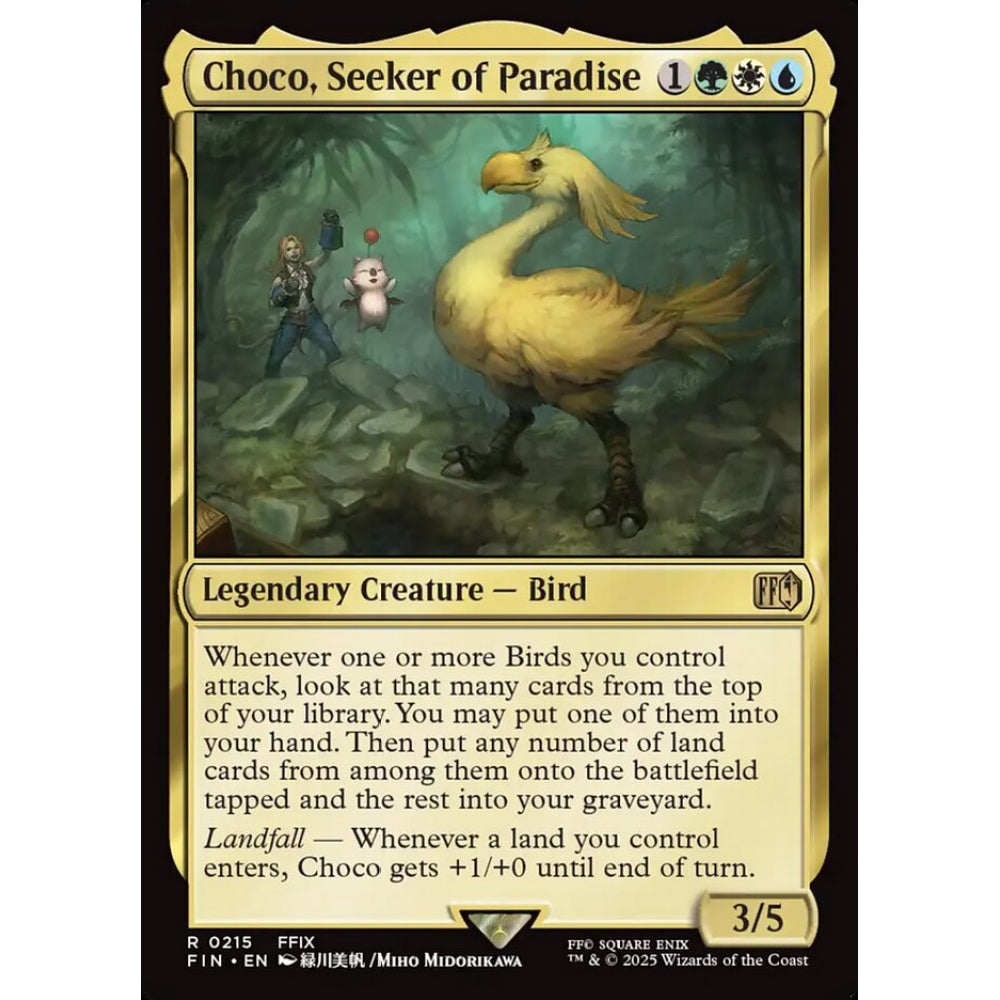 Choco, Seeker of Paradise rare 215 Magic the Gathering Final Fantasy