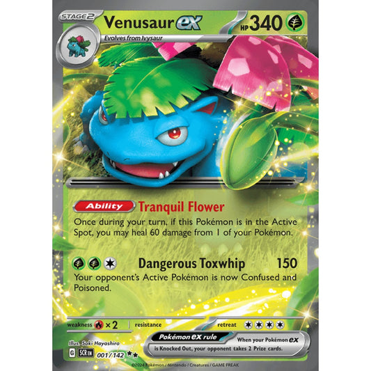 Venusaur ex Double Rare 001/142 Pokemon Card Game Stellar Crown
