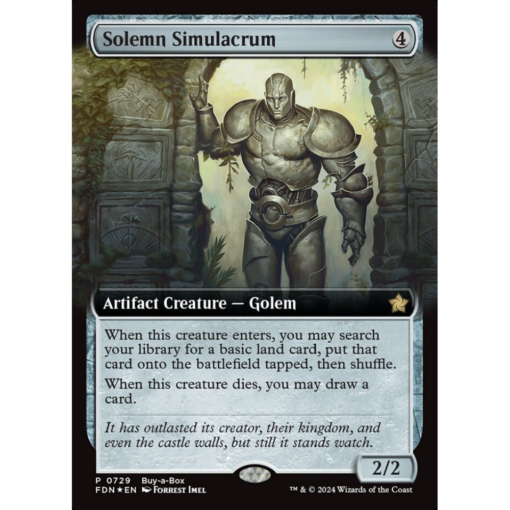 Solemn Simulacrum, 729, rare, Magic: The Gathering, Foundations