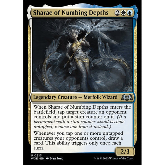Sharae of Numbing Depths, uncommon, 213, Magic the Gathering, Wilds of Eldraine