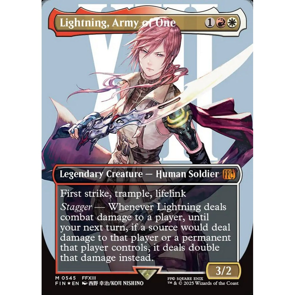 Lightning, Army of One mythic 545 Magic the Gathering Final Fantasy
