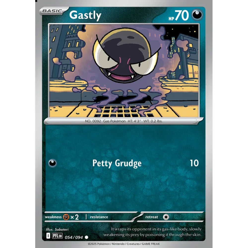 Gastly Common 054/094 Pokemon Card Game Phantasmal Flames