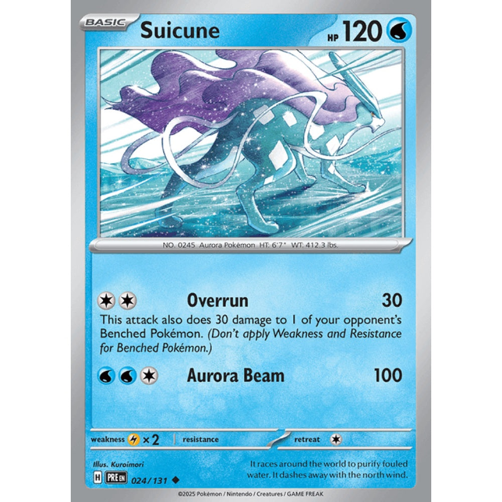 Suicune Uncommon 024/131 Pokemon Card Game Prismatic Evolutions