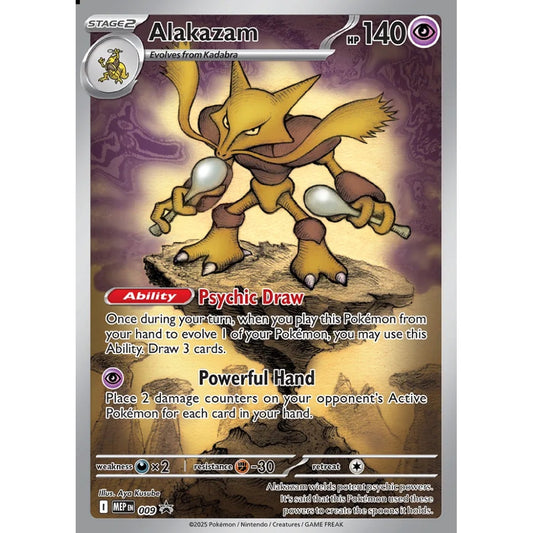Alakazam Promo 9 Pokemon Card Game Mega Evolution Promos