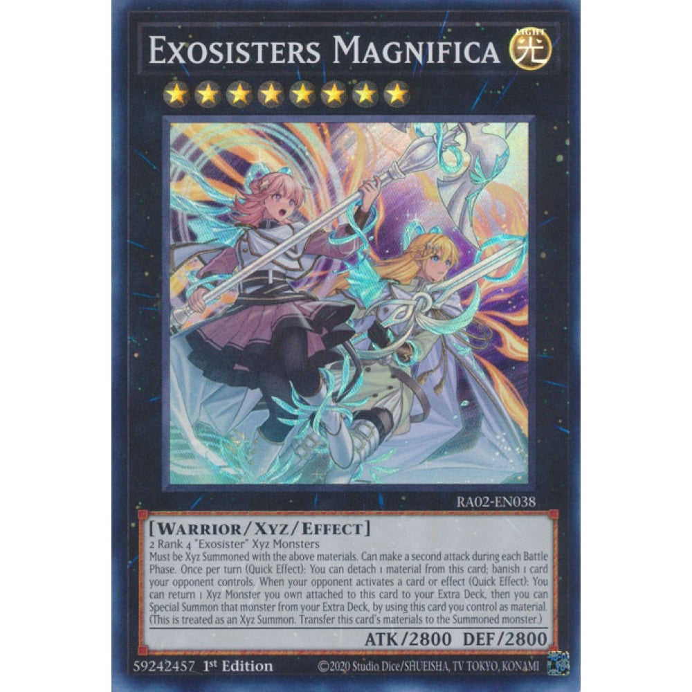 Exosisters Magnifica RA02-EN038 Super Super Rare Yu-Gi-Oh 25th Anniversary Rarity Collection II in Art