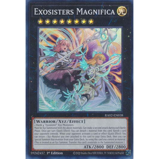 Exosisters Magnifica RA02-EN038 Super Super Rare Yu-Gi-Oh 25th Anniversary Rarity Collection II in Art