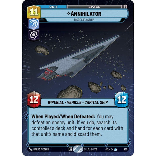 Annihilator, L, JTL 775) Hyperspace Foil, Star Wars Unlimited