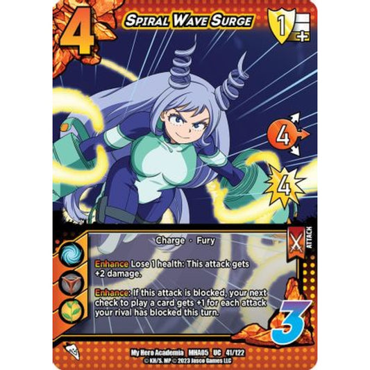 Spiral Wave Surge, 41/122, UC, UniVersus, MHA05 Undaunted Raid