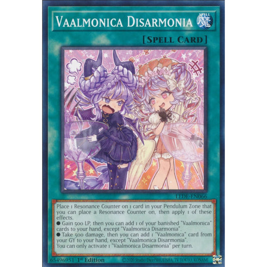 Vaalmonica Disarmonia, LEDE-EN066, Common, Yu-Gi-Oh!, Legacy of Destruction
